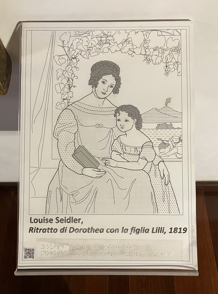 Een braille afbeelding in Museo Brashi