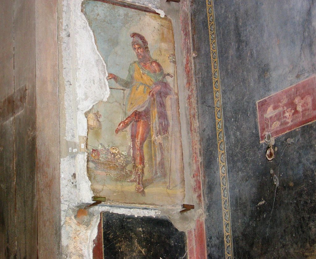 Pompeii fresco Priapus House of the Vetti